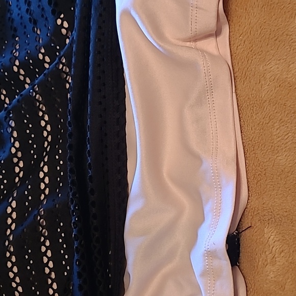 Jennifer Lopez black lace tan lined sleeveless dress Sz 12 - Picture 6 of 7